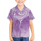Epilepsy Awareness Maori Aotearoa Kid Hawaiian Shirt Manta Ray - Purple Glaze - Aussie Hoodie