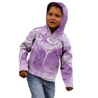 Epilepsy Awareness Maori Aotearoa Kid Hoodie Manta Ray - Purple Glaze - Aussie Hoodie