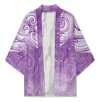 Epilepsy Awareness Maori Aotearoa Kimono Manta Ray - Purple Glaze - Aussie Hoodie