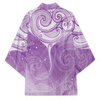Epilepsy Awareness Maori Aotearoa Kimono Manta Ray - Purple Glaze - Aussie Hoodie