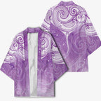 Epilepsy Awareness Maori Aotearoa Kimono Manta Ray - Purple Glaze - Aussie Hoodie