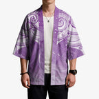 Epilepsy Awareness Maori Aotearoa Kimono Manta Ray - Purple Glaze - Aussie Hoodie