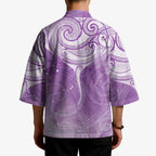 Epilepsy Awareness Maori Aotearoa Kimono Manta Ray - Purple Glaze - Aussie Hoodie