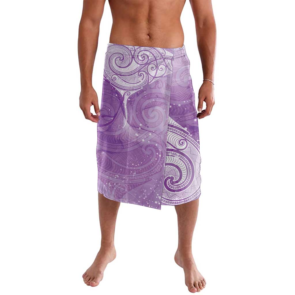 Epilepsy Awareness Maori Aotearoa Lavalava Manta Ray - Purple Glaze - Aussie Hoodie