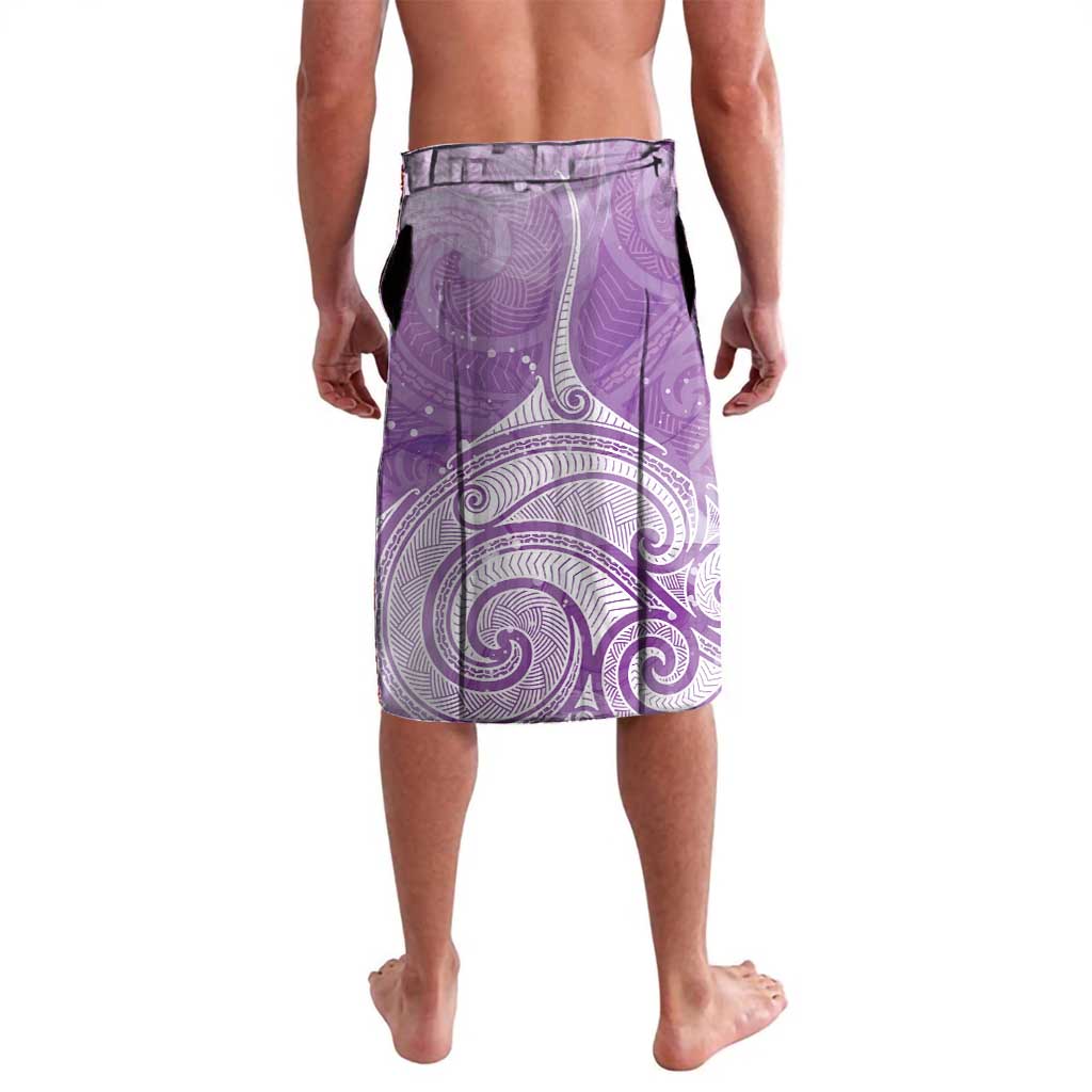 Epilepsy Awareness Maori Aotearoa Lavalava Manta Ray - Purple Glaze - Aussie Hoodie
