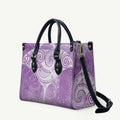 Epilepsy Awareness Maori Aotearoa Leather Bag Manta Ray - Purple Glaze - Aussie Hoodie
