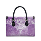 Epilepsy Awareness Maori Aotearoa Leather Bag Manta Ray - Purple Glaze - Aussie Hoodie