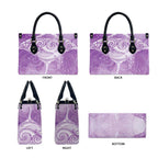 Epilepsy Awareness Maori Aotearoa Leather Bag Manta Ray - Purple Glaze - Aussie Hoodie