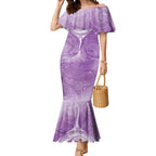 Epilepsy Awareness Maori Aotearoa Mermaid Dress Manta Ray - Purple Glaze - Aussie Hoodie