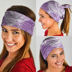Epilepsy Awareness Maori Aotearoa Neck Gaiter Manta Ray - Purple Glaze - Aussie Hoodie
