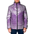 Epilepsy Awareness Maori Aotearoa Padded Jacket Manta Ray - Purple Glaze - Aussie Hoodie