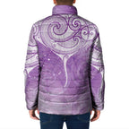 Epilepsy Awareness Maori Aotearoa Padded Jacket Manta Ray - Purple Glaze - Aussie Hoodie