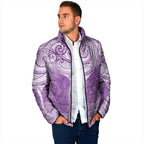 Epilepsy Awareness Maori Aotearoa Padded Jacket Manta Ray - Purple Glaze - Aussie Hoodie
