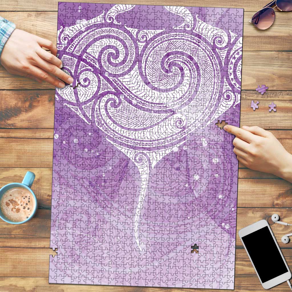Epilepsy Awareness Maori Aotearoa Puzzle Manta Ray - Purple Glaze - Aussie Hoodie