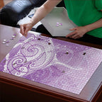 Epilepsy Awareness Maori Aotearoa Puzzle Manta Ray - Purple Glaze - Aussie Hoodie