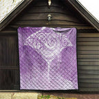 Epilepsy Awareness Maori Aotearoa Quilt Manta Ray - Purple Glaze - Aussie Hoodie