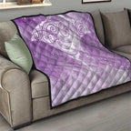 Epilepsy Awareness Maori Aotearoa Quilt Manta Ray - Purple Glaze - Aussie Hoodie