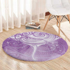 Epilepsy Awareness Maori Aotearoa Round Carpet Manta Ray - Purple Glaze - Aussie Hoodie