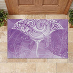 Epilepsy Awareness Maori Aotearoa Rubber Doormat Manta Ray - Purple Glaze - Aussie Hoodie