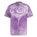 Epilepsy Awareness Maori Aotearoa Rugby Jersey Manta Ray - Purple Glaze - Aussie Hoodie