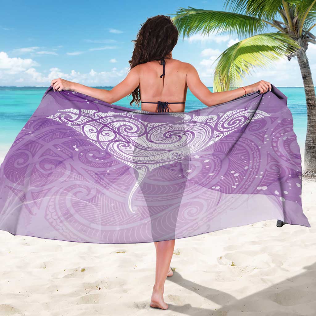 Epilepsy Awareness Maori Aotearoa Sarong Manta Ray - Purple Glaze - Aussie Hoodie