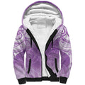 Epilepsy Awareness Maori Aotearoa Sherpa Hoodie Manta Ray - Purple Glaze - Aussie Hoodie