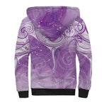 Epilepsy Awareness Maori Aotearoa Sherpa Hoodie Manta Ray - Purple Glaze - Aussie Hoodie