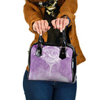 Epilepsy Awareness Maori Aotearoa Shoulder Handbag Manta Ray - Purple Glaze - Aussie Hoodie