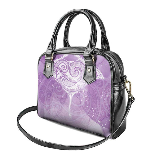 Epilepsy Awareness Maori Aotearoa Shoulder Handbag Manta Ray - Purple Glaze - Aussie Hoodie