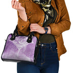 Epilepsy Awareness Maori Aotearoa Shoulder Handbag Manta Ray - Purple Glaze - Aussie Hoodie