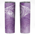Epilepsy Awareness Maori Aotearoa Skinny Tumbler Manta Ray - Purple Glaze - Aussie Hoodie