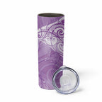 Epilepsy Awareness Maori Aotearoa Skinny Tumbler Manta Ray - Purple Glaze - Aussie Hoodie