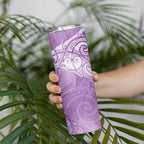 Epilepsy Awareness Maori Aotearoa Skinny Tumbler Manta Ray - Purple Glaze - Aussie Hoodie