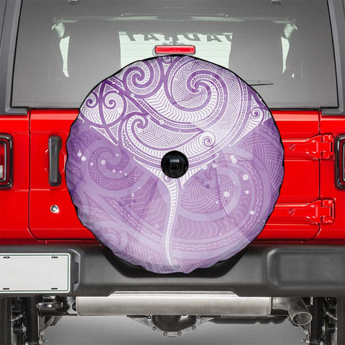 Epilepsy Awareness Maori Aotearoa Spare Tire Cover Manta Ray - Purple Glaze - Aussie Hoodie