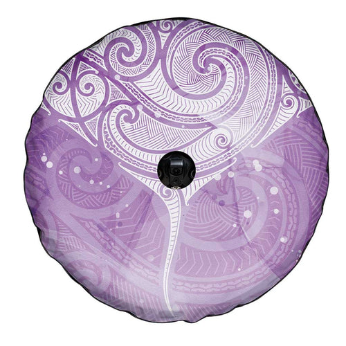 Epilepsy Awareness Maori Aotearoa Spare Tire Cover Manta Ray - Purple Glaze - Aussie Hoodie