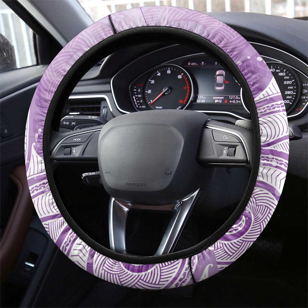 Epilepsy Awareness Maori Aotearoa Steering Wheel Cover Manta Ray - Purple Glaze - Aussie Hoodie