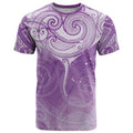 Epilepsy Awareness Maori Aotearoa T Shirt Manta Ray - Purple Glaze - Aussie Hoodie