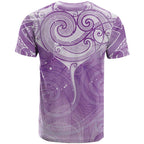 Epilepsy Awareness Maori Aotearoa T Shirt Manta Ray - Purple Glaze - Aussie Hoodie