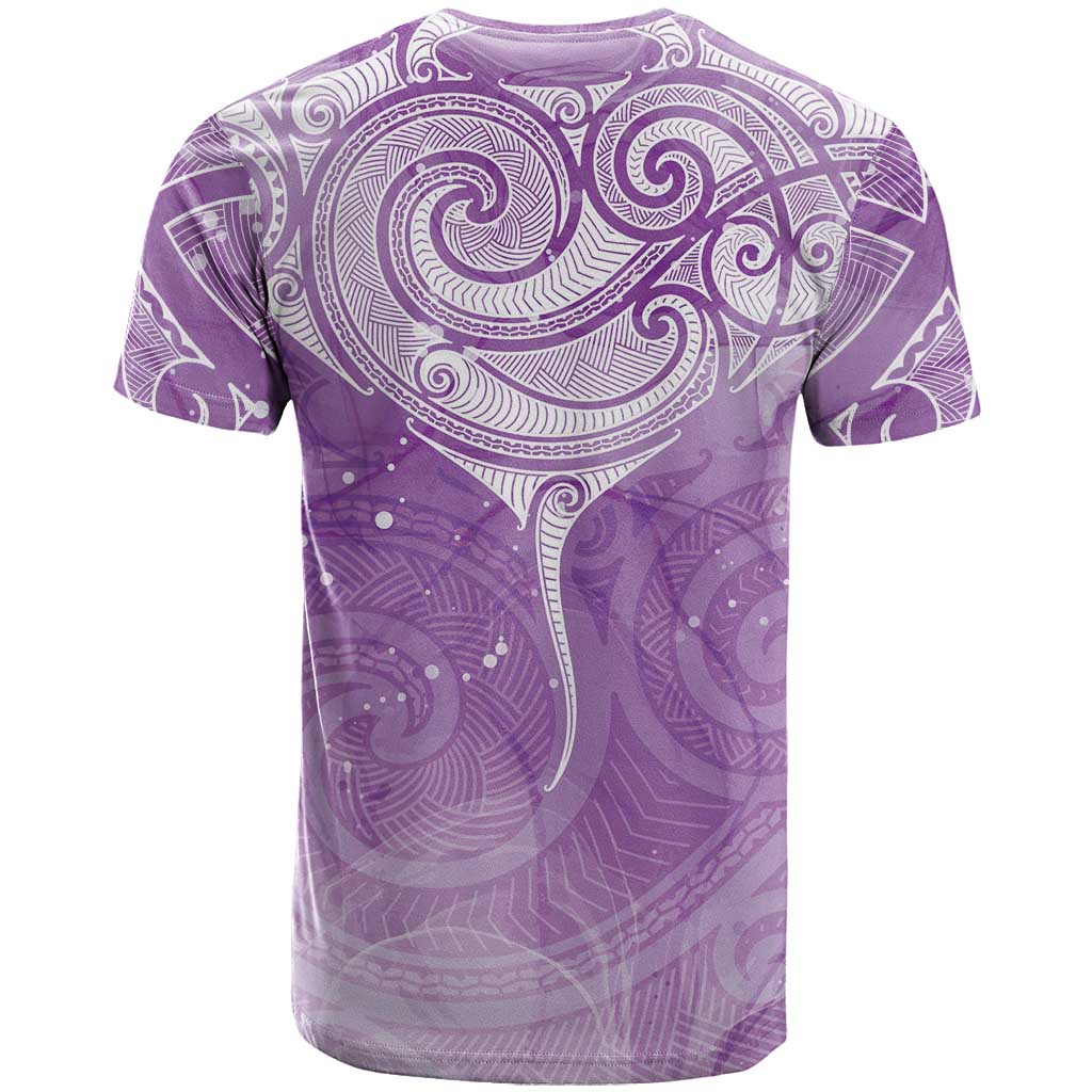 Epilepsy Awareness Maori Aotearoa T Shirt Manta Ray - Purple Glaze - Aussie Hoodie