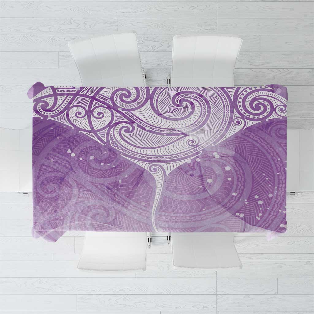 Epilepsy Awareness Maori Aotearoa Tablecloth Manta Ray - Purple Glaze - Aussie Hoodie