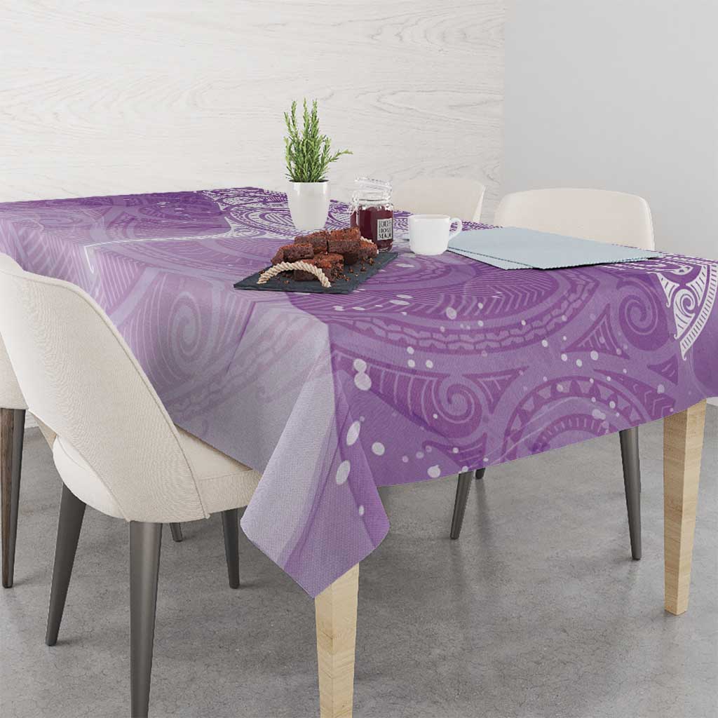 Epilepsy Awareness Maori Aotearoa Tablecloth Manta Ray - Purple Glaze - Aussie Hoodie