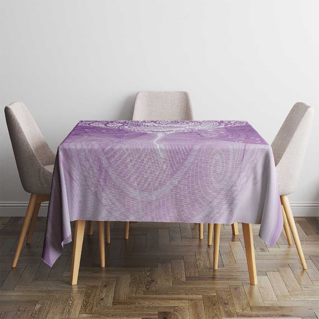 Epilepsy Awareness Maori Aotearoa Tablecloth Manta Ray - Purple Glaze - Aussie Hoodie