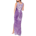 Epilepsy Awareness Maori Aotearoa Tank Maxi Dress Manta Ray - Purple Glaze - Aussie Hoodie