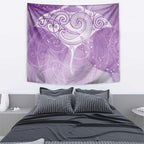 Epilepsy Awareness Maori Aotearoa Tapestry Manta Ray - Purple Glaze - Aussie Hoodie