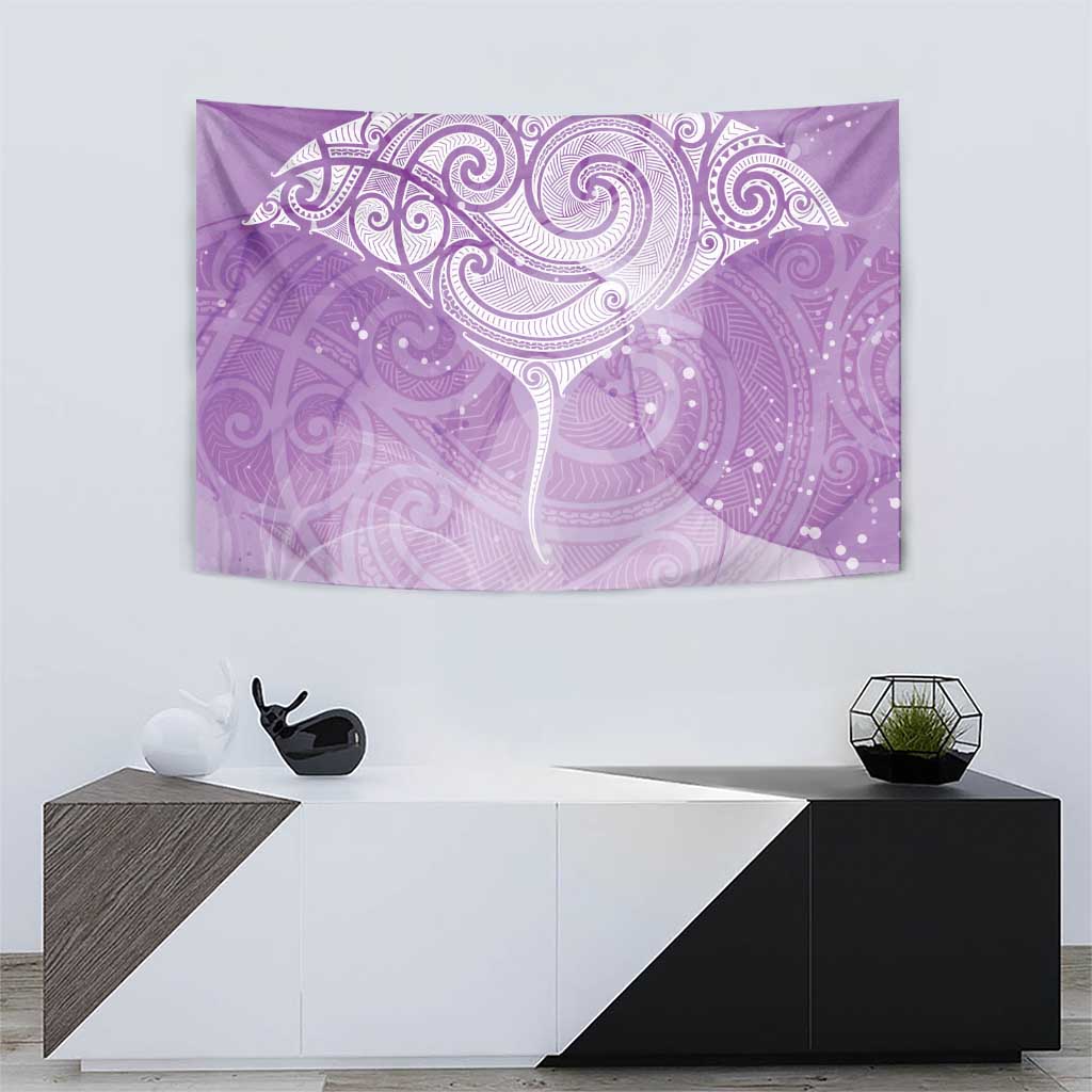 Epilepsy Awareness Maori Aotearoa Tapestry Manta Ray - Purple Glaze - Aussie Hoodie