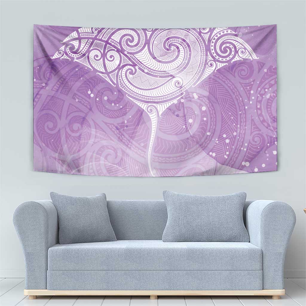 Epilepsy Awareness Maori Aotearoa Tapestry Manta Ray - Purple Glaze - Aussie Hoodie
