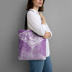 Epilepsy Awareness Maori Aotearoa Tote Bag Manta Ray - Purple Glaze - Aussie Hoodie