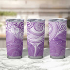 Epilepsy Awareness Maori Aotearoa Tumbler Cup Manta Ray - Purple Glaze - Aussie Hoodie