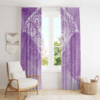 Epilepsy Awareness Maori Aotearoa Window Curtain Manta Ray - Purple Glaze - Aussie Hoodie