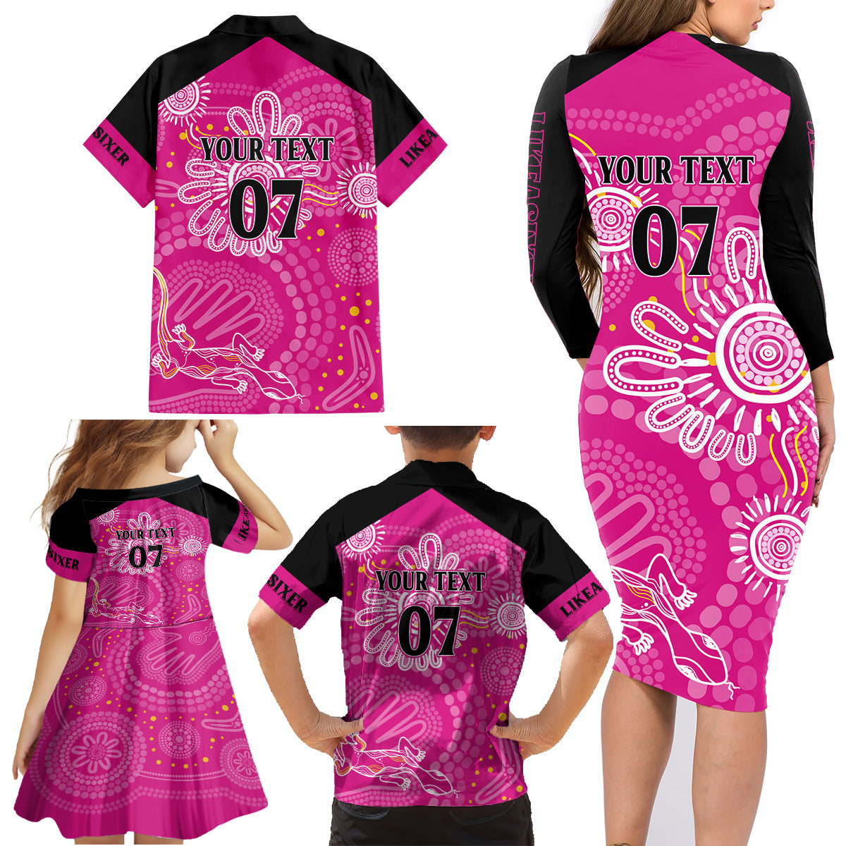custom-sixers-cricket-indigenous-family-matching-long-sleeve-bodycon-dress-and-hawaiian-shirt-inspirations